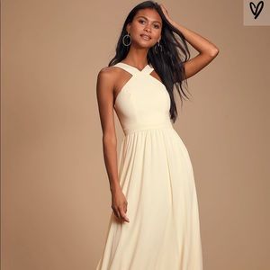 Cream full length dress!